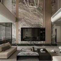 Panneau décoratif de feuille de marbre UV de PVC de panneau décoratif de mur flexible haut brillant