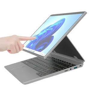 2023 New factory OEM 14.1 inch Touch screen two in one Yoga Aluminum ultra slim Aluminum laptop 16G RAM 256G SSD Metal notebook