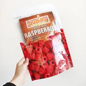Custom Printing Frozen Strawberry Raspberry Blueberry Blackberry Plastic Bag Package Frozen Fruit Packaging Bag