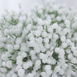Soft Silicone Baby's Breath <b>Bouquet</b> White 3 Stem Wedding Home Decor <b>Artificial</b> Flower Arrangement - Product Image 4