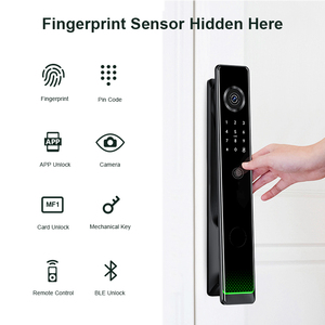 Liliwise Fully Automatic Electronic Black <b>Smart</b> Gate Lock Outdoor Tuya Ttlock <b>Camera</b> <b>Smart</b> Lock With Ble Fingerprint Waterproof - Product Image 2
