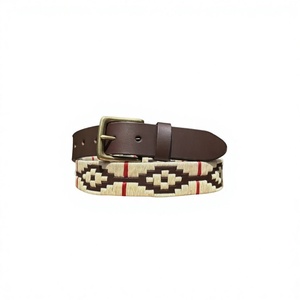 Cinturones de Polo para Hombre con Patrón de Bordado Personalizado, Resistentes al Agua, Cinturón de Cuero Ecológico de la Mejor Calidad - Product Image 1