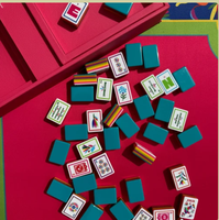 Jeu de Mahjong américain en acrylique, tuiles de Mahjong Fiesta Jokers et tapis de Mahjong