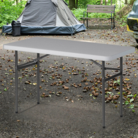 Table pliante en plastique de 4 pieds, rangement facile avec pieds pliables