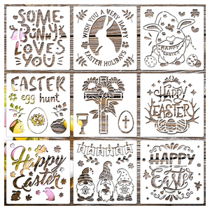 <span class=keywords><strong>Plantillas</strong></span> de Pascua PET hueco DIY pintado a mano graffiti pintura en aerosol plantilla al por mayor - Product Image 1