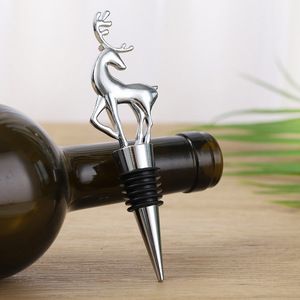 Deer Shaped Wine Stopper Gold Zinc Alloy Bottle <b>Seal</b> For Wine Preservation Gift - Product Image 3