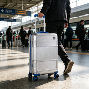 <span class=keywords><strong>Valise</strong></span> de voyage 20 pouces en ABS+PC, coque rigide, <span class=keywords><strong>4</strong></span> <span class=keywords><strong>roues</strong></span> pivotantes, serrure TSA, légère, durable, moderne, en polyester, vente en gros - Product Image 6