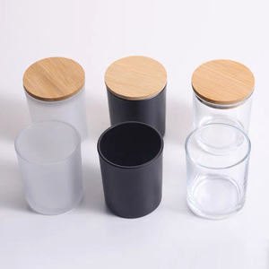 Service OEM de haute qualité, impression laser de logo, pot en verre rond anti-déversement avec couvercle en bois, style artistique, modèle de peinture en bambou et pin - Product Image 5