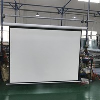Projecteur motorisé électrique à télécommande, 70 pouces, 16:9, 1:1, en fibre de verre blanc mat, de haute qualité, vente en gros
