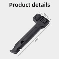 Marteau de tente multifonctionnel d'extérieur, outil de camping portable, tête de marteau surdimensionnée anti-perte, manche en fer et plastique PP