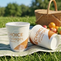 Gobelets à café en papier à double paroi écologiques avec logo personnalisé, avec couvercles, gobelets jetables biodégradables à emporter, ISO9001 FSSC BRCGS
