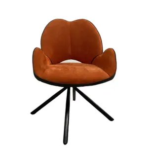 Роскошный шезлонг, сращенный цвет, Морден, нордическая кожа, серый подшипник для большой столовой, вращающийся стул