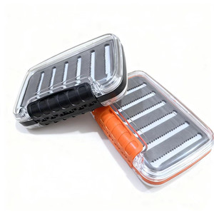 Boîte de rangement pour hameçons à mouches en ABS double face, transparente, grande capacité, étanche, fabriquée en Chine pour la pêche à la mouche, hameçons à plumes - Product Image 1