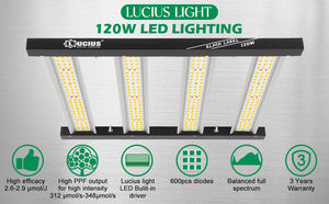 Lampe de culture LED à spectre complet en gros, aluminium standard, bande lumineuse de culture de 120 watts, support de floraison, variateur pour hydroponie - Product Image 3