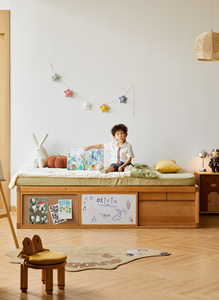 <span class=keywords><strong>Lit</strong></span> moderne pour enfants avec <span class=keywords><strong>rangement</strong></span> ottoman en bois massif, durable pour appartement, hôtel ou école - Product Image 3