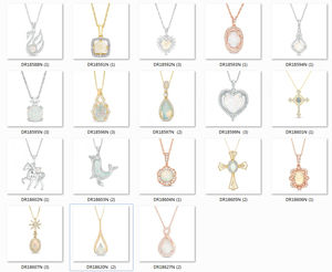 Elegant New Design Jewelry Unique Wholesale Pear <b>Opal</b> CZ Infinity Teardrop Pendant Elegant S925 Rose Gold Plated <b>Necklace</b> - Product Image 6