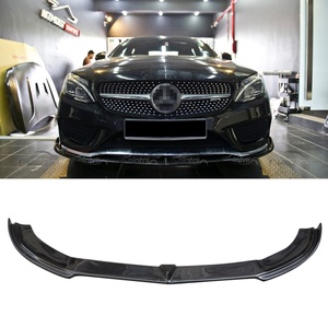 FD Style Car Front Bumper Lip Side <b>Splitter</b> Chin Spoiler Carbon Fiber for Mercedes Benz W205 C63 2015+ - Product Image 5