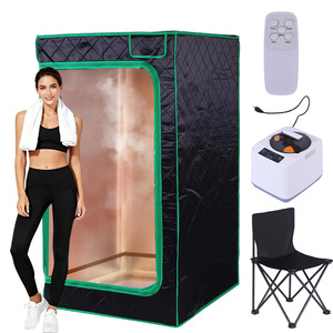Sauna vapeur portable <span class=keywords><strong>de</strong></span> haute qualité pour une personne, utilisation intérieure, forme carrée pliable, équipement <span class=keywords><strong>de</strong></span> spa pour chambre à coucher - Product Image 1