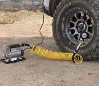 Compresseur d'air portable pour pneus de voiture, gonfleur de pneus, pompe à air pour un cylindre, avec boîte, 12V DC, en métal