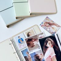 Álbum de Fotos con Anillas para Tarjetas Coleccionables, Álbum para Guardar Tarjetas Fotográficas y Postales de Ídolos de Kpop