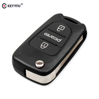 KEYYOU חדש 3 לחצנים Flip מתקפל מרחוק מפתח Shell עבור KIA Picanto מרחוק מפתח קייס פוב משלוח חינם