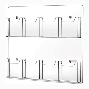 Nhà Máy Tùy Chỉnh Rõ Ràng Acrylic Thẻ Kinh Doanh Hộp Lưu Trữ Treo Tường Acrylic Tạp Chí Hiển Thị Giá Tủ Cho Thẻ Lưu Trữ - Product Image 2