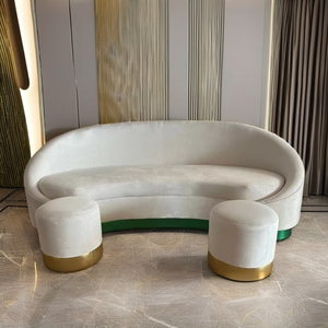 Canapé de scène de mariage moderne personnalisé en cuir PU blanc de luxe, chaise d'événement pour mariés, hôtels, salons, extérieur et chambres à coucher - Product Image 2