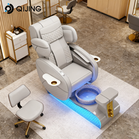 Fauteuils de Massage Électriques de Pédicure Style Européen Fauteuil Spa pour Pieds à Lumière Flottante Ensemble de Fauteuils Manucure Pédicure pour Salon de Beauté