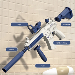 Pistolet à eau électrique entièrement automatique d'été, rechargeable, longue portée, tir continu, jeu de fête spatiale, jouet pour enfants, cadeau pour garçon - Product Image 3