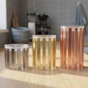 Ensemble de boîtes de conservation alimentaire en plastique acrylique sans BPA, design classique, 10,3x17,2 cm, pour la conservation de la fraîcheur, bouteilles de cuisine, mariage EL - Product Image 2