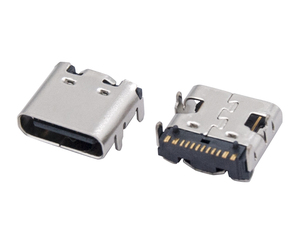 Conector Hembra USB Tipo C de 5 Pines, Revestimiento Au 3U'', Montaje en PCB, Material PA9T UL94V-0, Corriente Nominal de 5A - Product Image 1