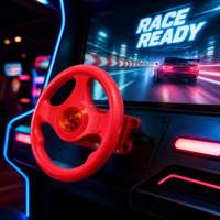 Volant rouge sans éclairage pour machine de jeu de course à monnayeur, accessoire de remplacement pour jeux vidéo d'arcade