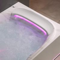 Baignoire SPA contemporaine pour deux personnes en acrylique, 33 jets au total, rideau d'eau lumineux, pour projets résidentiels