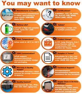 Nuevo Arrancador de Batería para Coche de 12 V con Batería Externa Linterna e Inflador de Neumáticos Todo en Uno Capacidad de 16000 mAh - Product Image 6