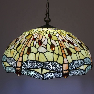 Lámpara Colgante Estilo Tiffany LongHuiJing con 3 Luces y Pantalla de 20 Pulgadas, Pantalla de Lámpara Hecha a Mano y Personalizada - Product Image 4