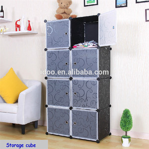 Estantería Mágica de Plástico PP para Bricolaje, 8 Cubos, Estantería de Esquina, Pequeñas Estanterías Cúbicas Blancas - Product Image 3