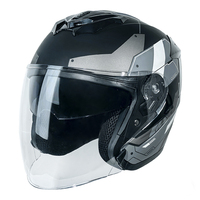 Casque ouvert 3/4 à double visière 3C+DOT, ABS résistant aux chocs, design unisexe