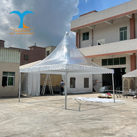 Tenda Pagoda Transparan Mewah untuk Acara Pernikahan dan Pesta Luar Ruangan dengan Lapisan Dalam