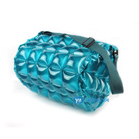 Sac de plage gonflable en PVC étanche avec deux poignées, forme seau ouvert, pour femme, personnalisable, en PVC transparent, promotionnel
