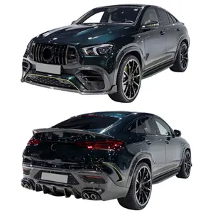 Baboss fibre de carbone avant pelle arrière diffuseur aileron arrière Kit carrosserie ailerons pour Mercedes Benz GLE 450 53 63 coupé SUV