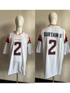 批发缝制美式足球球衣新赛季 #10 Nix #2 Surtainii丹佛野马刺绣球衣 - Product Image 4