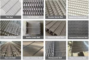 Bande transporteuse à mailles en acier inoxydable pour le nettoyage des fruits et légumes - Product Image 3