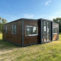 Structure de conteneur de 20 pieds prête à l'emploi en stock en Chine, maisons préfabriquées, maison mobile modulaire à 4 chambres, abri de jardin