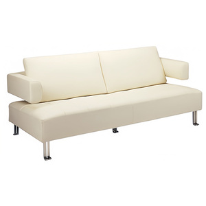 Sofá de 2 Plazas de Cuero Blanco de Lujo Moderno al por Mayor, Asiento Profundo de Alta Densidad, Muebles para Sala de Estar y Hogar - Product Image 3