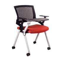Chaise de bureau ergonomique à roulettes en maille, chaise de formation mobile avec roulettes, sièges imbriqués pour espace d'apprentissage flexible