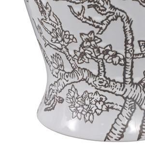 Vaso Decorativo in Ceramica a Forma di Tempio con Fiori di Ciliegio e Coperchio per Arredamento Casa, Camera da Letto, Soggiorno - Product Image 5