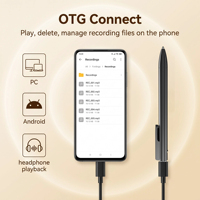 Perekam Suara V17 Tipe-C dengan Pemutaran WAV Real Time 3072kbps HiFi, Rekam Suara 21 Jam, Fungsi OTG untuk IOS Android