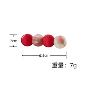 QianJin Custom Acetate Runde Haars pangen Handgemachte französische Stil einfache Haars pangen für Frauen Mädchen Haarschmuck - Product Image 4