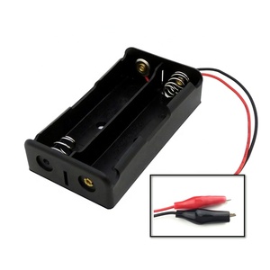 ที่ยึดแบตเตอรี่18650พร้อมคลิปจระเข้ขั้วต่อแบตเตอรี่<span class=keywords><strong>2</strong></span>ปุ่ม AA คู่7.4V - Product Image 1