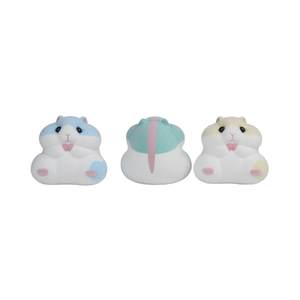 Nouveauté : Jouets à presser promotionnels à récupération lente en mousse PU floquée, mignonnes boules <span class=keywords><strong>anti</strong></span>-<span class=keywords><strong>stress</strong></span> en forme d'hamster, personnalisables avec logo - Product Image 5